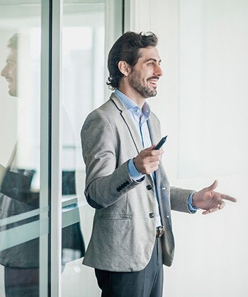 man giving a speech